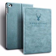 Tidur Terjaga Pintar Rusa Pola Dudukan Flip Perlindungan Menyeluruh untuk Apple Ipad Mini 1/2/3 Leather Case-Intl
