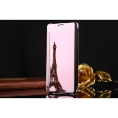Smart Tidur Cermin Flip Case Cover untuk OPPO A57 (Mawar Emas)-Intl