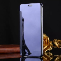 Smart Tidur Cermin Flip Case Cover untuk Samsung Galaxy C5 Pro (biru Tua)-Intl