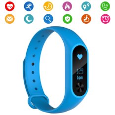 Smart Tracker Watch M2s Band IP67 tahan air OLED menyentuh layar kebugaran Tracker gelang dengan Heart Rate Monitor Smart Pedometer tidur Monitor gelang untuk Android iOS - intl