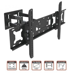 Smart TV Mount, Leve TV Wall Mount Articulating Didukung Ukuran 55 Sampai 105 Inches Sony VIZIO LG Panasonic TCL LED, LCD, OLED dan Plasma Layar Datar VESA Compliant 400x400 1000x600 Swivel Adjustable Lo-Intl