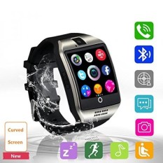Smart Watch, Bluetooth Smartwatch Sweatproof Ponsel Sim 2g GSM dengan Dukungan Kamera Monitor Tidur Pesan PUSH Anti Hilang untuk Android HTC sony Samsung LG Google dan IPhone smartphone (Q18 Silver) -Intl