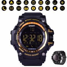Jam Tangan Pintar EX16 Bluetooth 4.0 5ATM Tahan Terhadap Udara IP67 Jam Tangan Olahraga Pengukur Kebugaran Jam Tangan Stopwatch ALARM WAKTU SIAGA LAMA For IOS Android-Intl