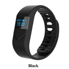 Smart Watch M5 Layar Sentuh OLED Heart Rate Monitor Pedometer Kebugaran Darah Oksigen Gelang Gelang untuk IPhone Android Samsung-Hitam- INTL