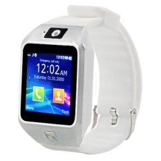 Pintar Jam Tangan Ponsel DZ09S Mendukung Kartu SIM Olahraga dan Healthyremindfor IOS dan Ponsel Android Update DZ09 (Putih) -Internasional