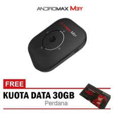 Smartfren Modem Mifi Andromax M3Y 4G LTE Hitam + Free Perdana Kuota 30 GB