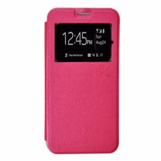 Smile Flip Cover Case Oppo R7 / R7 Lite - Hot Pink