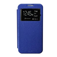 Smile Standing Cover/Sarung untuk Samsung Galaxy S7 Edge - Deep Blue