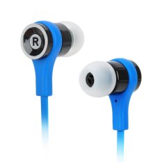SMZ 601 Datar Bergaya earphone 3.5mm Plug (biru/hitam)