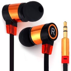 SMZ658 Profesional 1,1 M Headset Di Telinga Sempurna Suara Hi Fi headphone Kabel Datar Baik Insulasi Suara (oranye) -Internasional