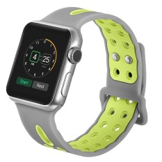 SOBUY 38mm/42mm Soft Silicone Watch Band for Apple Watch, Kobwa Quick Release Ventilation Holes Breathable Replacement Sport Bracelet Strap for Apple Watch Series 1 Series 2 Nike+ - intl