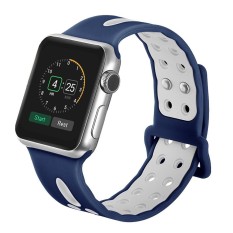 Sobuy 38 Mm/42 Mm Lembut Silikon Jam Tangan Tali untuk Apple Jam Tangan, kobwa Cepat Melepaskan Lubang Ventilasi Bernapas Penggantian Olahraga Gelang Tali untuk Apple Seri 1 Seri 2 Nike +- internasional