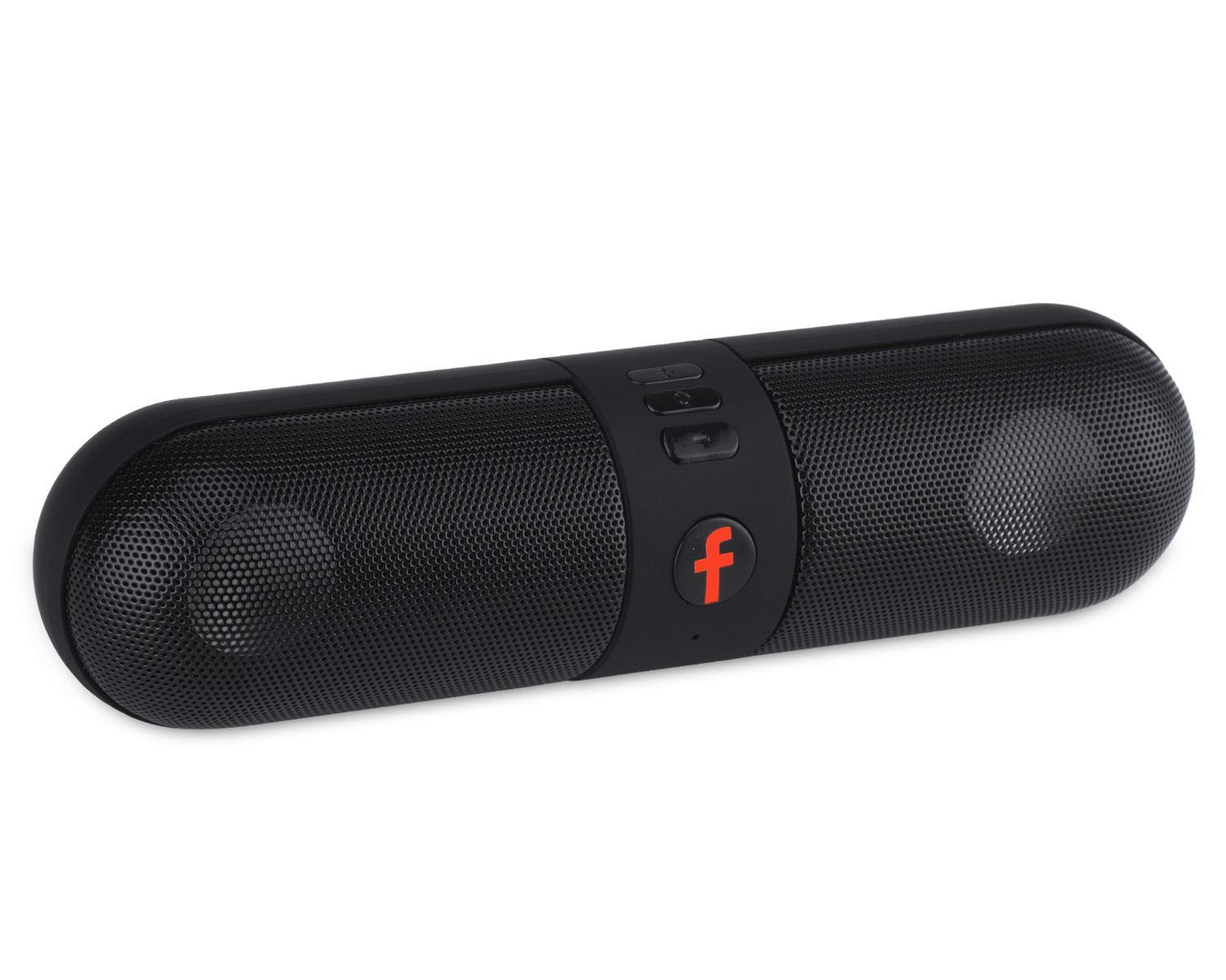 SOBUY Portabel Kapsul Nirkabel Bluetooth Stereo Speaker untuk Smart Ponsel Laptop, HITAM