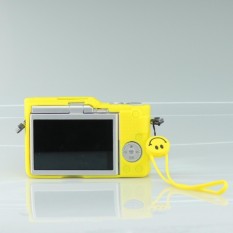 Lembut Silikon Pelindung Badan Kulit Tas Sarung untuk Pana Sonik Lumix DMC-GF9 GF9 Kamera + Tangan Tali-Internasional