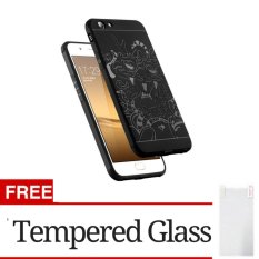Soft Silikon TPU Shockproof Armor Dragon Case Cover For Oppo F1s Selfie Expert / A59 - Black + Gratis Tempered Glass