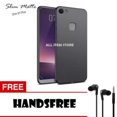 Softcase Black Matte Carbon Hp Vivo V7 Plus Silikon Babyskin + Free Handsfree