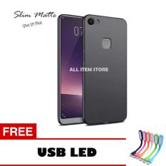 Softcase Black Matte Carbon Hp Vivo V7 Plus Silikon Babyskin + Free Usb Led