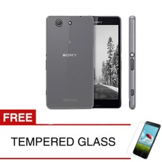 Softcase for Sony Xperia Z3 Compact / D5803 - Abu-abu + Gratis Tempered Glass - Ultra Thin