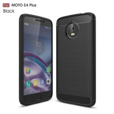 Softcase Ipaky Shockproof Matte Black karbon untuk Motorola E4 Plus Perlindung Sempurna - Hitam