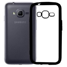 Softcase Silicon Jelly Case List Shining Chrome for Samsung Galaxy V2 (J1 Mini Prime) - Black