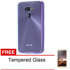 Softcase Ultrathin Untuk Asus Zenfone 3 ZE552KL - Ungu Clear + Free Tempered Glass