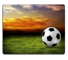 Sold by ELong station Mouse Pad Gaming Mouse pad Natural Rubber mouse mat football field soccer on the green grass sunset sky M0A01828
