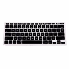 Solid Color Silicone Keyboard Cover Protector Skin for Macbook Air Pro 13 Pelindung Keyboard s3619 - Black