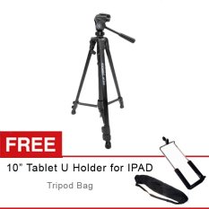 Somita Tripod WT-3520 for Canon/Nikon/Fujifilm DSLR - Hitam - Free Tas + Holder U Tab 10