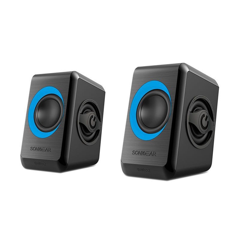 Sonicgear Quatro 2 Speaker Komputer - Biru [2.0 Inch]