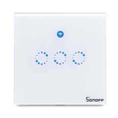 Sonoff 600 W 1-3 Gang WIFI dan RF 86 Tipe Inggris Pintar Dinding Sentuh Ringan Sakelar Modul Putih UK1C-Internasional