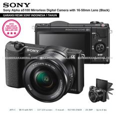 SONY Alpha 5100 Black with 16-50mm Lens Mirrorless Camera a5100 - WiFi 24.3MP Full HD (Resmi Sony)