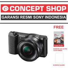 SONY ALPHA A5100 KAMERA DIGITAL MIRRORLESS - LENSA 16-50MM - 24.3MP - BLACK RESMI