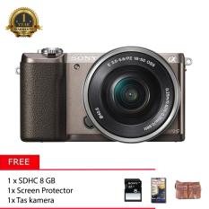 Sony Alpha A5100 Kit 16-50mm Brown + Free Memory 8gb + Tas Kamera + screen protector