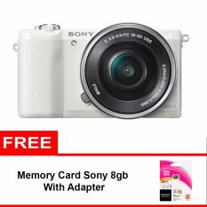 Sony Alpha A5100 Kit 16-50mm - White + Memory Sony 8gb