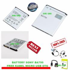 Sony Baterai BA750 For Sony Xperia Arc, Xperia Arc S, Xperia Acro HD-SO-i12, Xperia Acro HD-SO-03D, X-12 Original Nonpacking + Free Kabel Micro USB OTG