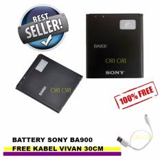 Sony Baterai / Battery BA900 Original Non Packing For Sony XperiaJ / Xperia TX / Xperia GX + Bonus Kabel Vivan Micro Usb 30cm