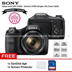 SONY Cyber-shot DSC-H300 Digital Camera H300 (Garansi 1th) 20.1MP 35x Zoom + SanDisk 8gb + Screen Protector