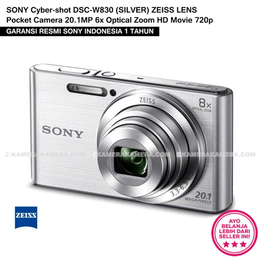 BELI SONY Cyber-shot DSC-W830 (SILVER) ZEISS Lens Pocket Camera 20.1MP ...