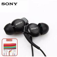 Sony Handfree MH EX-300-EP - Hitam Gratis 3X Cord Protector/ Pelindung Kabel