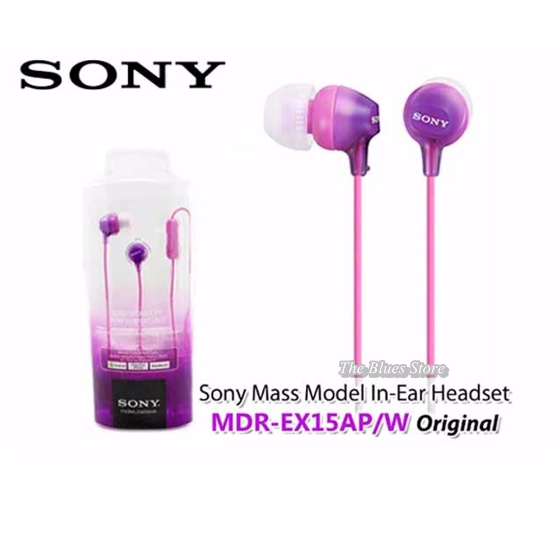 Sony Handsfree MDR-EX15AP Headset Stereo Original - Violet