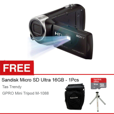Sony HDR-PJ410 AVCHD Projector Handycam - Full HD - Gratis Sandisk Ultra Micro 16GB + Case + Mini Tripod
