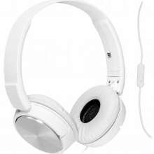 Sony MDR-ZX310AP White On-Ear Stereo Headphones Headset With Mic - Putih