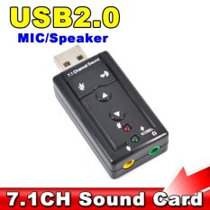 SP Mini 7.1 CH Channel USB Sound Card Mic Speaker 3D External Sound Cards Adapter for Desktop Notebook