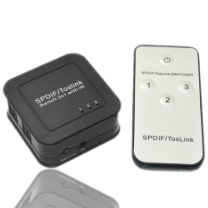 SPDIF Toslink Ganti 3x1 Saklar Pemisah Serat 3 Port Beralih Pemisah 3-In-1 Keluar Pemilih USB To Smart TV 1080 P Xbox Video With Audio Remote IR Steker Inggris Hitam