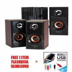 Speaker AKTIF FLECO F-017 / Speaker Mini HP dan Komputer F017 FREE Flashdisk samsung OTG 16GB