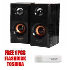 Speaker AKTIF FLECO F-017 / Speaker Mini HP dan Komputer F017 Free Flashdisk Toshiba 64 GB