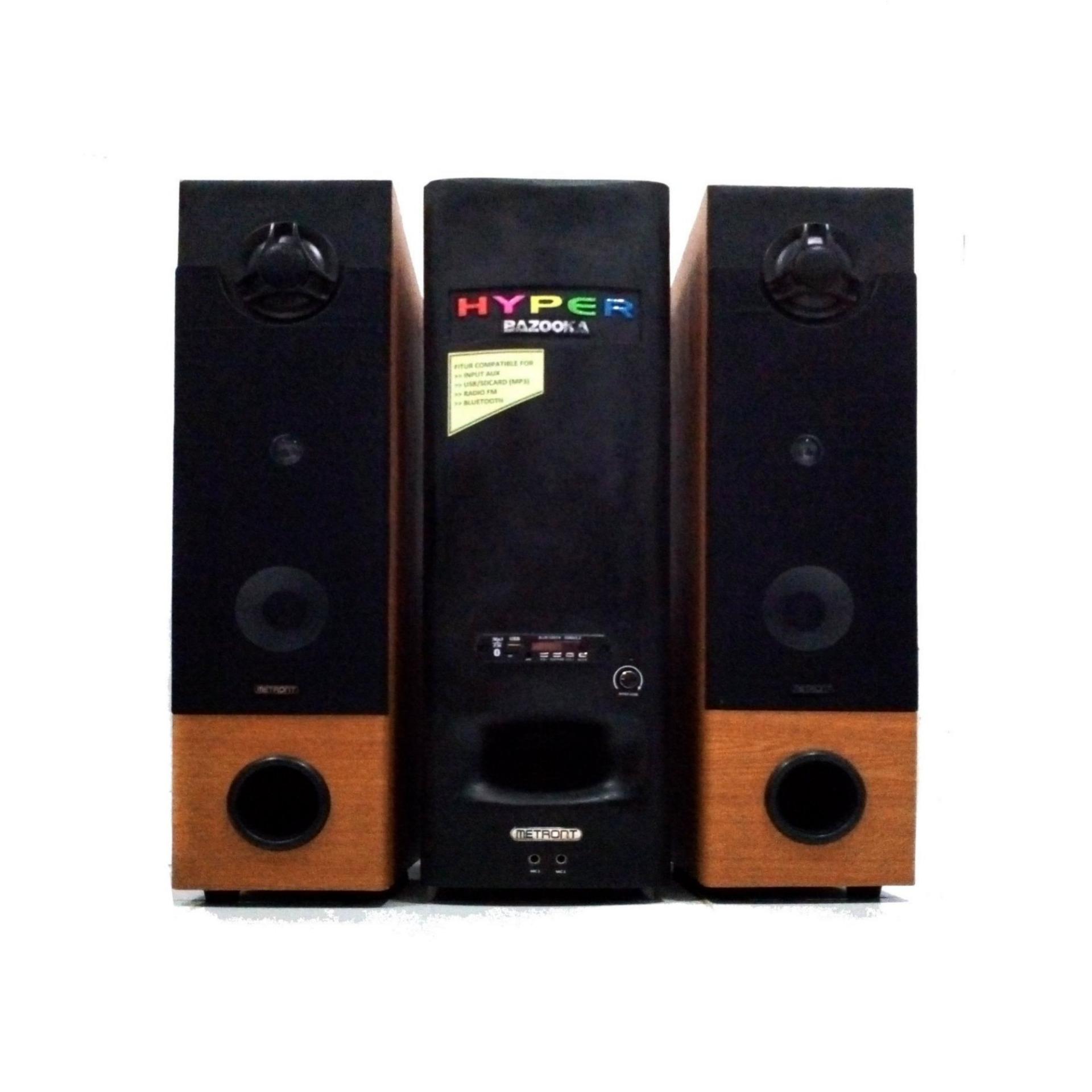Speaker Bluetooth Subwoofer Full Band Hyper Bazooka 10000W - Orange Black