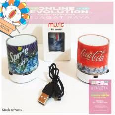 Speaker MIni Bluetooth Radio/Volume Control gambar Minuman Ringan Spirit/Fanta/Pepsi Random