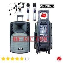 Speaker Portable Pa Addons Bob Audio 12 Inch + 3 Mic Wireless Digital