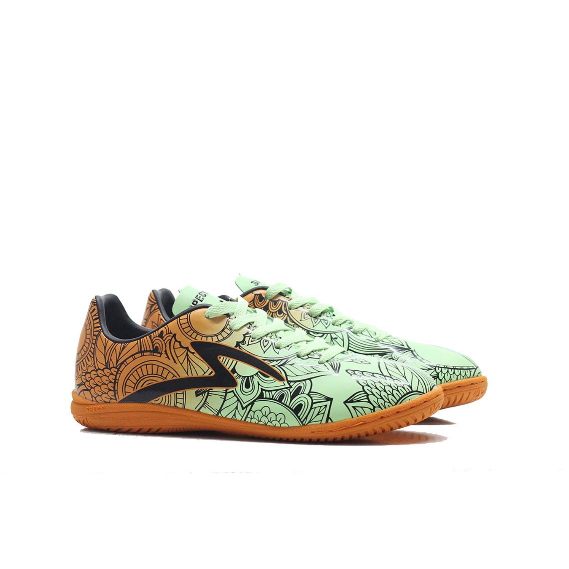 Specs Flora In Spirit Orange Calypso Light Black Sepatu Futsal